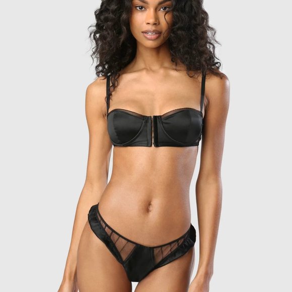 NWT Kiki De Montparnasse Muse Corselette Silk Bra Size 36B